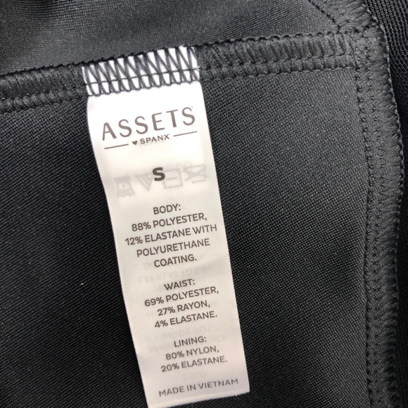 Assets- Spanx Black faux leather leggings size: S - Picture 7 of 10